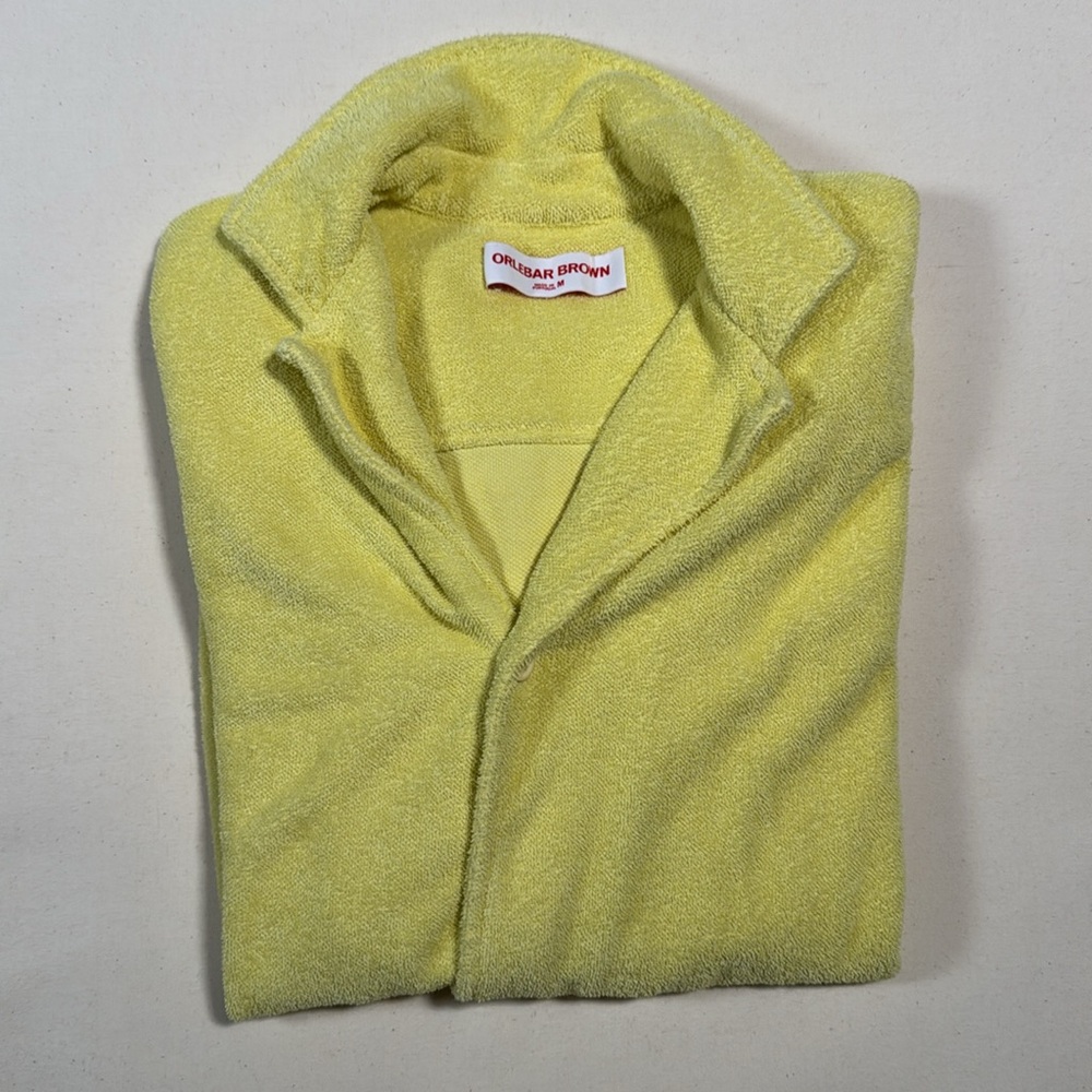 Orlebar Brown Yellow Howell Toweling Button Down Shirt - Picture 10 of 10